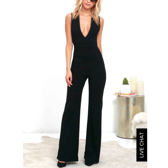 lulus black overalls